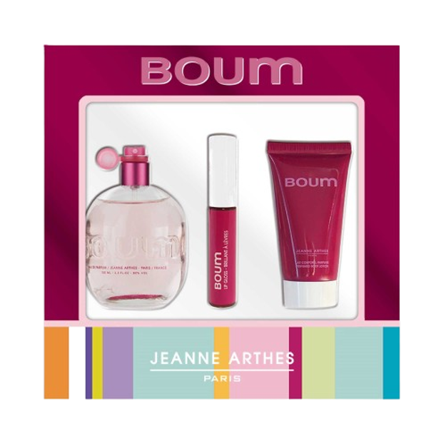 Picture of Jeanne Arthes Boum Pour Femme Edp 100ml + Body Lotion 50ml + Lip Gloss 8ml Coffret